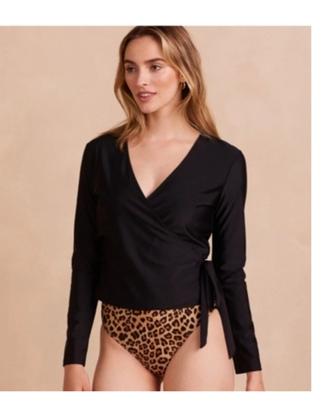 Summersalt Swim Wrap Top Coverup Black Women’s Large